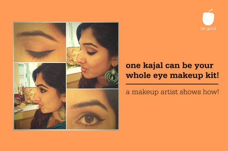 One kajal pencil can be your on-the-go makeup kit! A makeup artist shows how...
