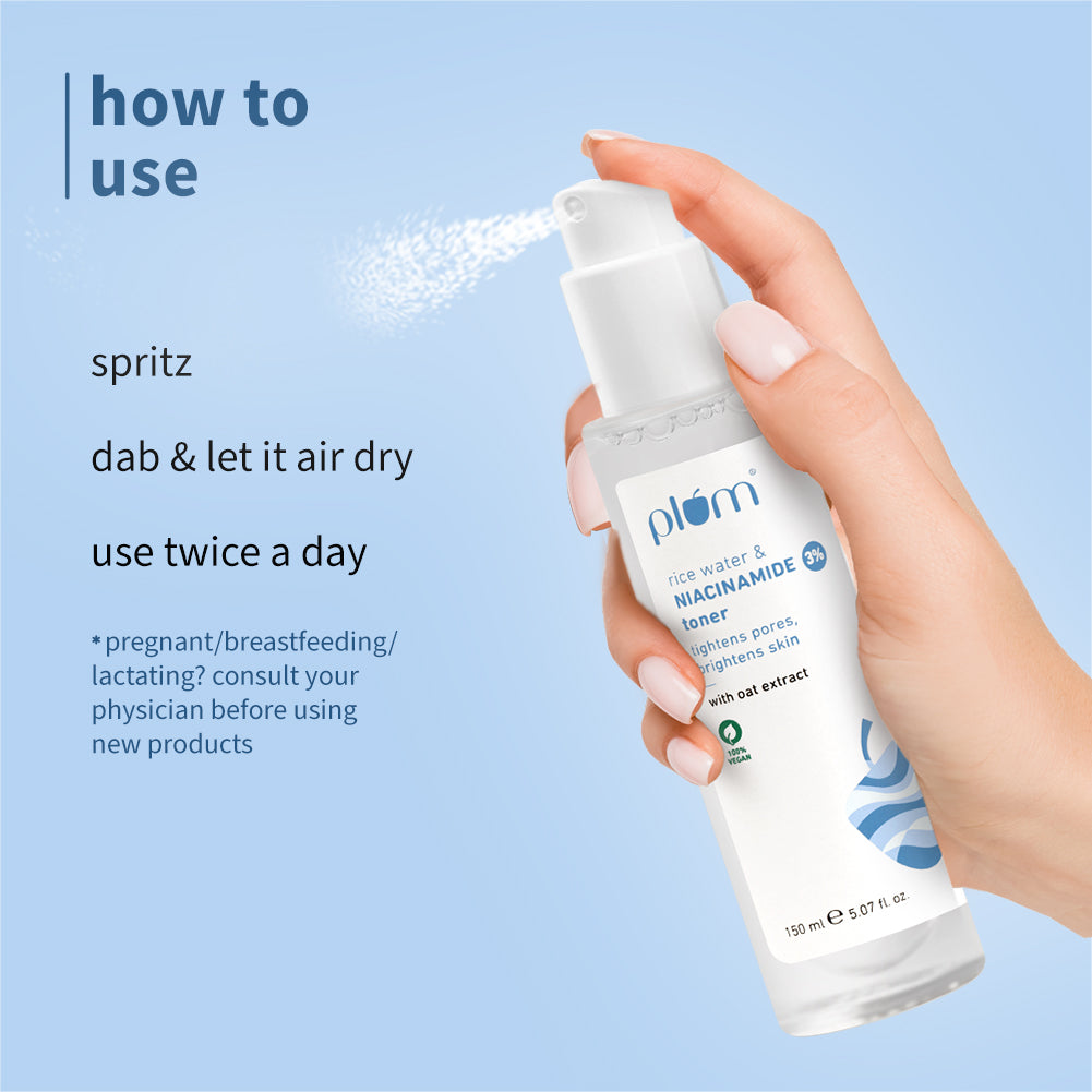 3% Niacinamide & Rice Water Toner for Bright Skin