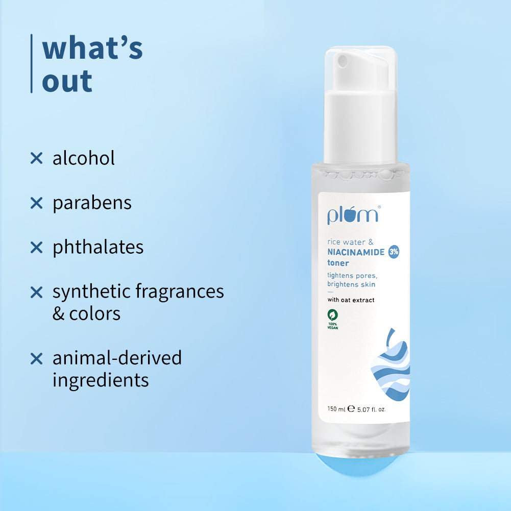3% Niacinamide & Rice Water Toner for Bright Skin