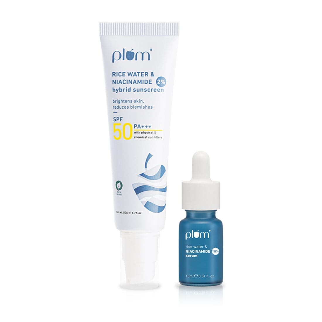 Niacinamide Travel Light & Bright Duo | With Serum & SPF 50 Sunscreen