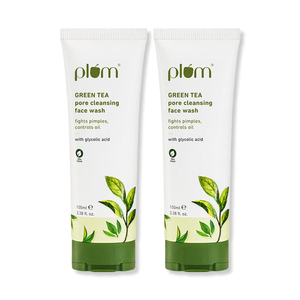 Get Green Tea Pore Cleansing Face Wash Pack of 2 With Plum Goodness