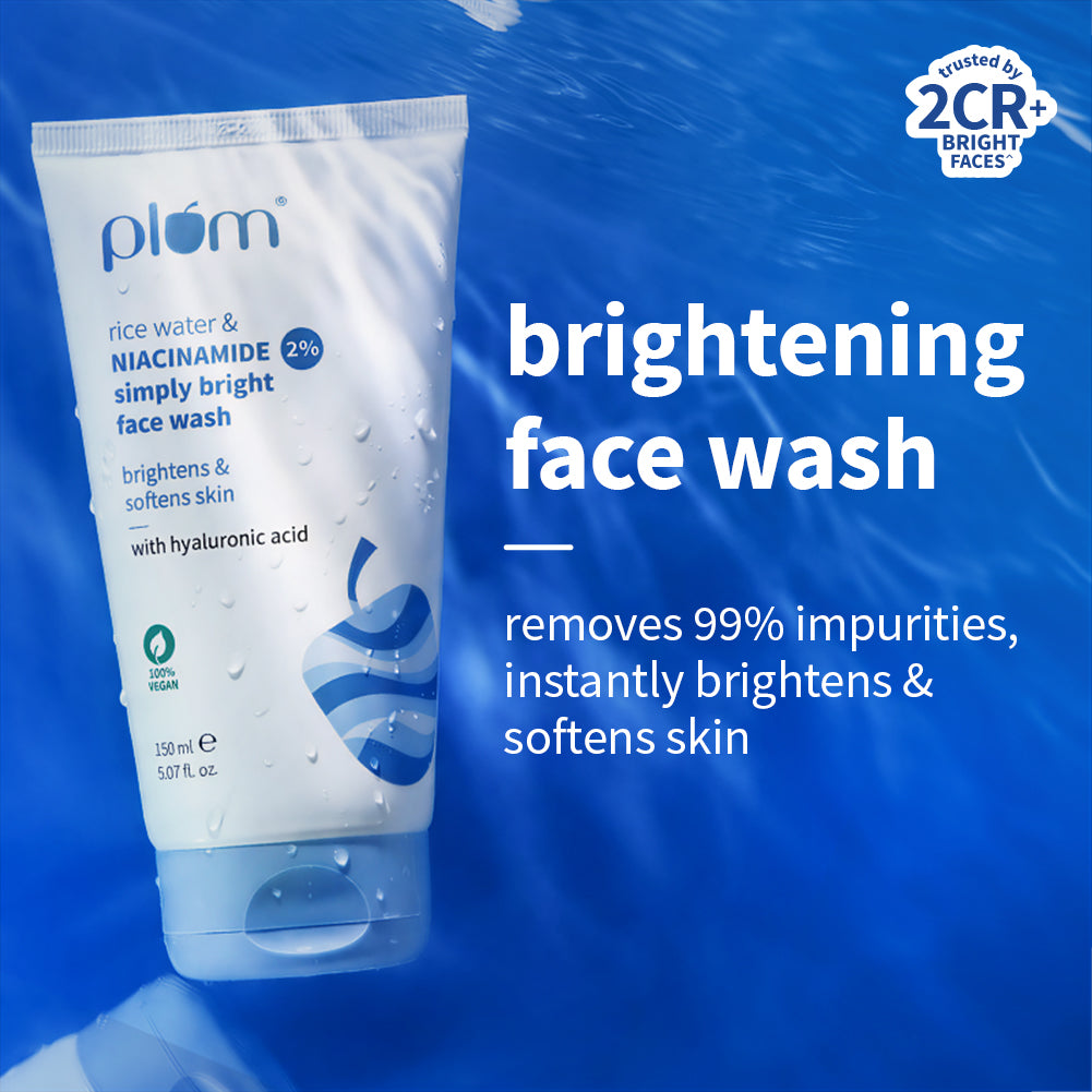 2% Niacinamide & Rice Water Face Wash For Clear & Bright Skin