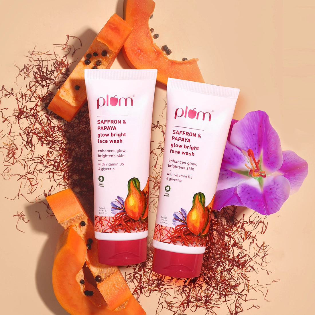 Saffron & Papaya Glow Bright Face Wash