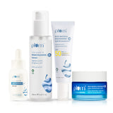 Niacinamide Clear & Bright Skin Combo | With Niacinamide & Rice Water | Toner, Serum, Gel Moisturizer & SPF 50 PA+++ Sunscreen | 100% Vegan