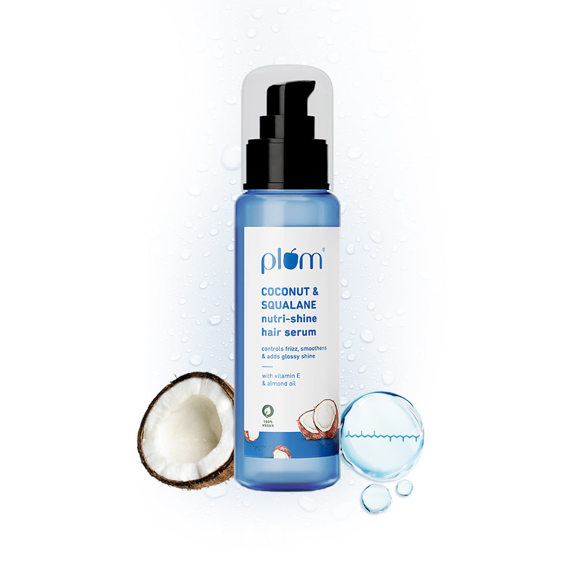 Coconut & Squalane Hair Serum for Soft, Shiny Hair