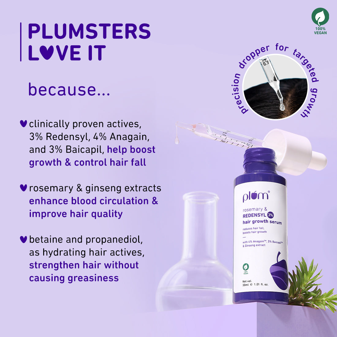 Rosemary & 3% Redensyl Hair Growth serum