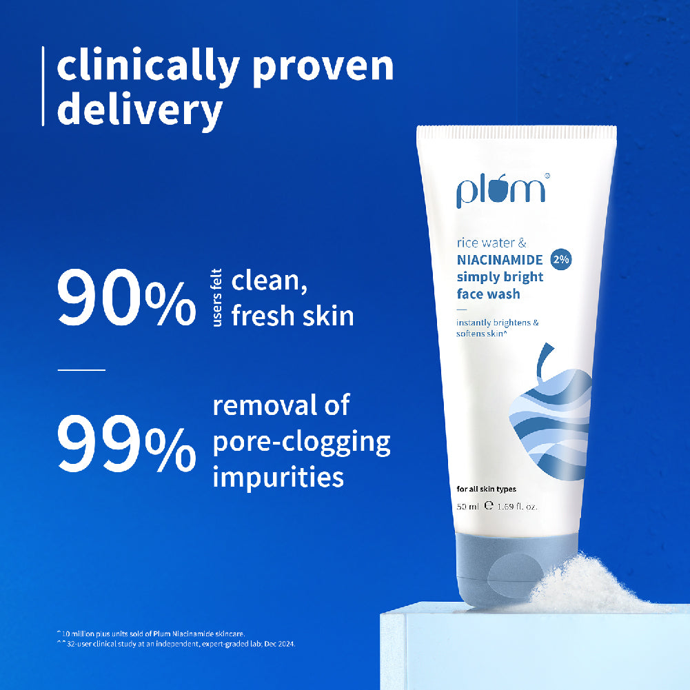 2% Niacinamide & Rice Water Face Wash For Clear & Bright Skin
