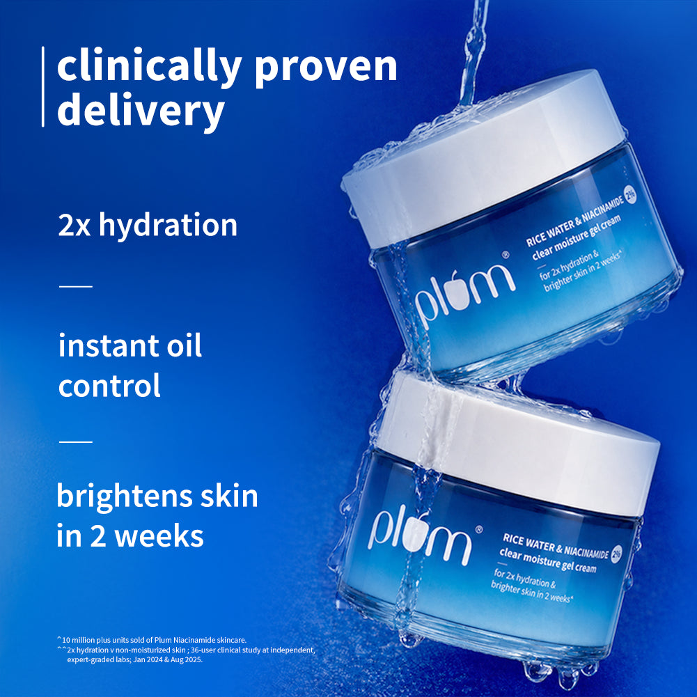 2% Niacinamide & Rice Water Brightening Gel Moisturizer For Clear & Bright Skin