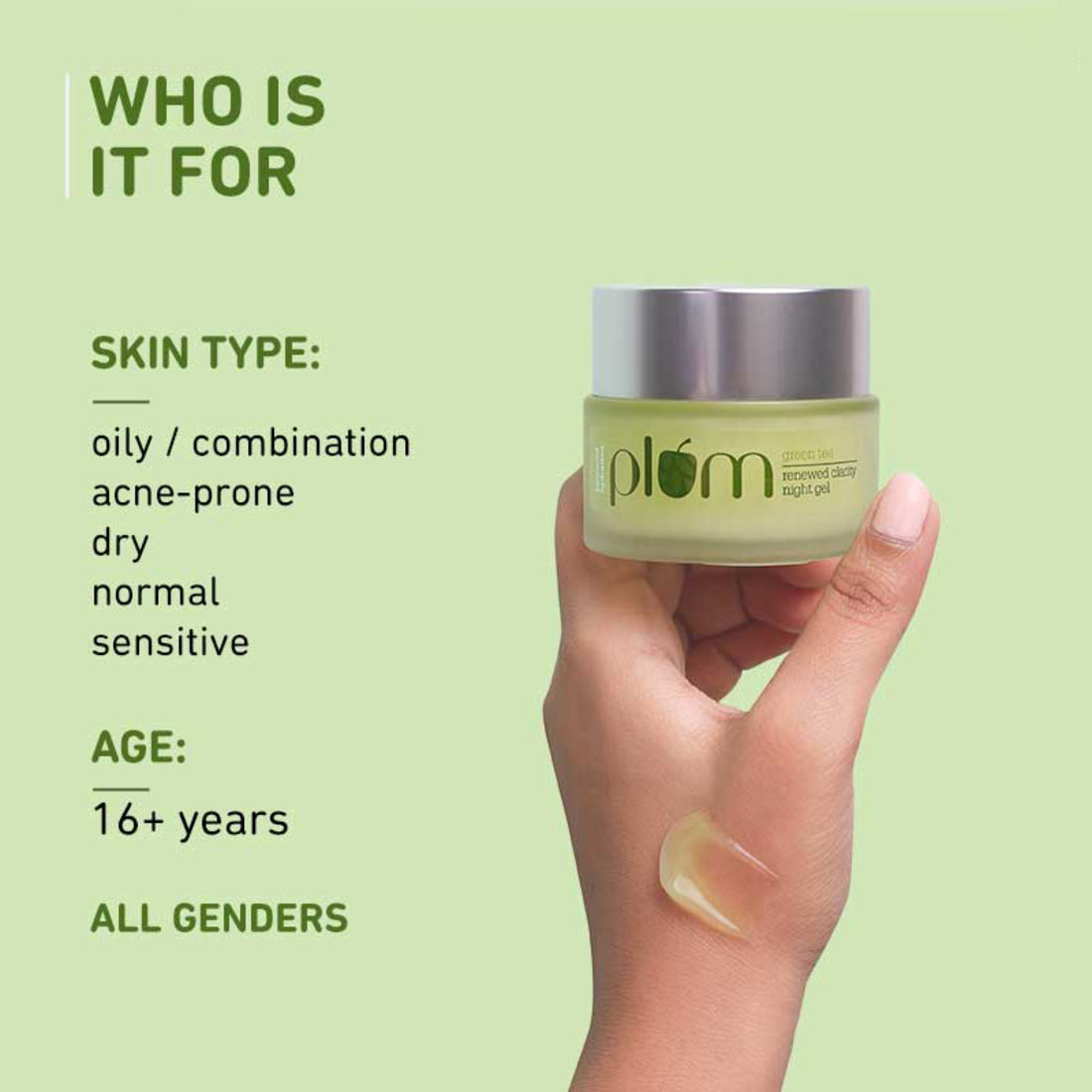 Green Tea Renewed Clarity Night Gel For Oily & Acne-Prone Skin