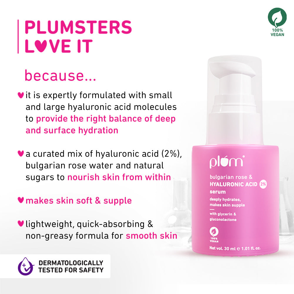 2% Hyaluronic Acid Serum for Face with Bulgarian Rose