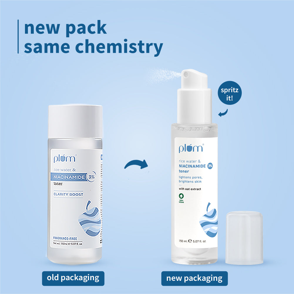 3% Niacinamide & Rice Water Toner for Bright Skin