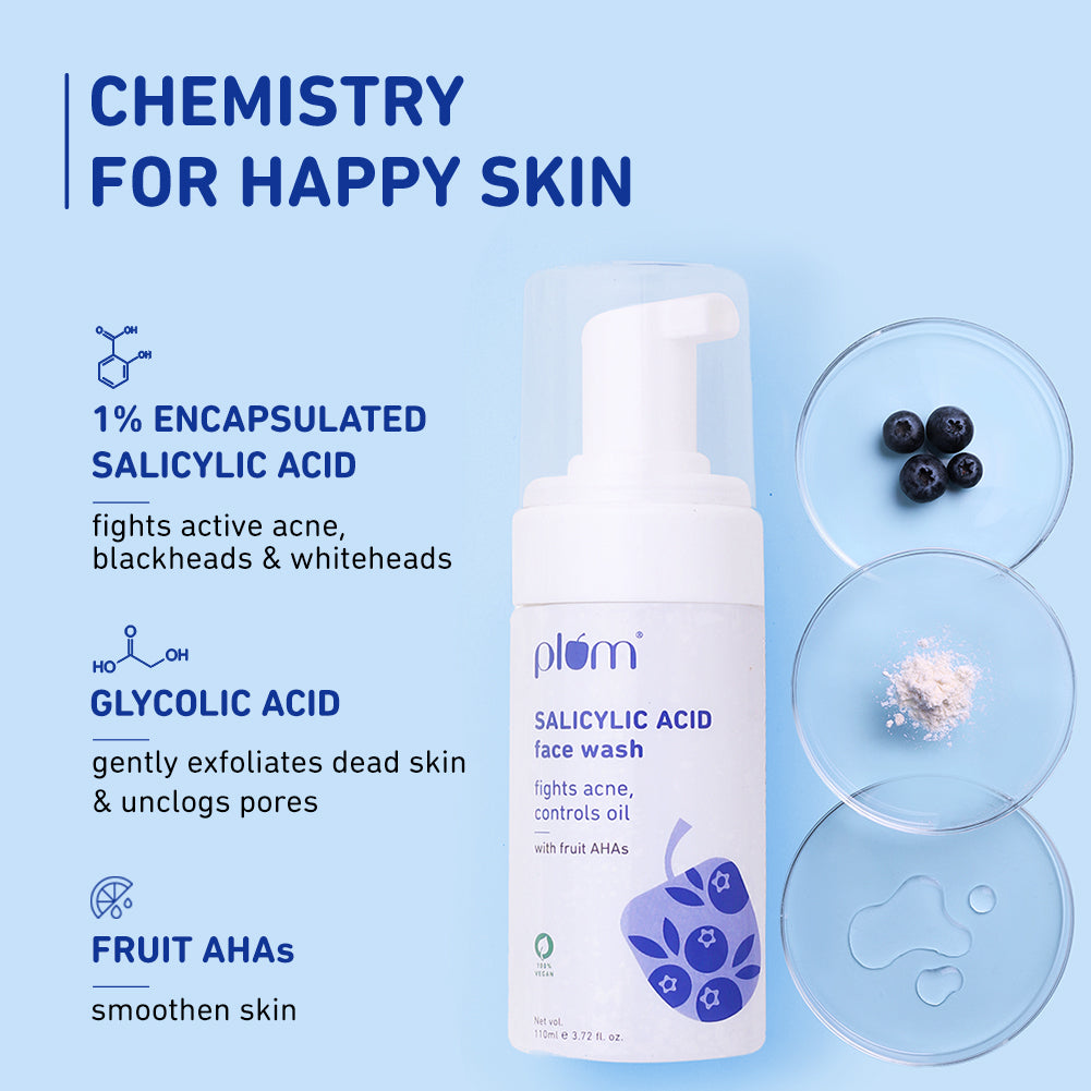 1% Encapsulated Salicylic Acid Foaming Face Wash For Acne-Prone Skin