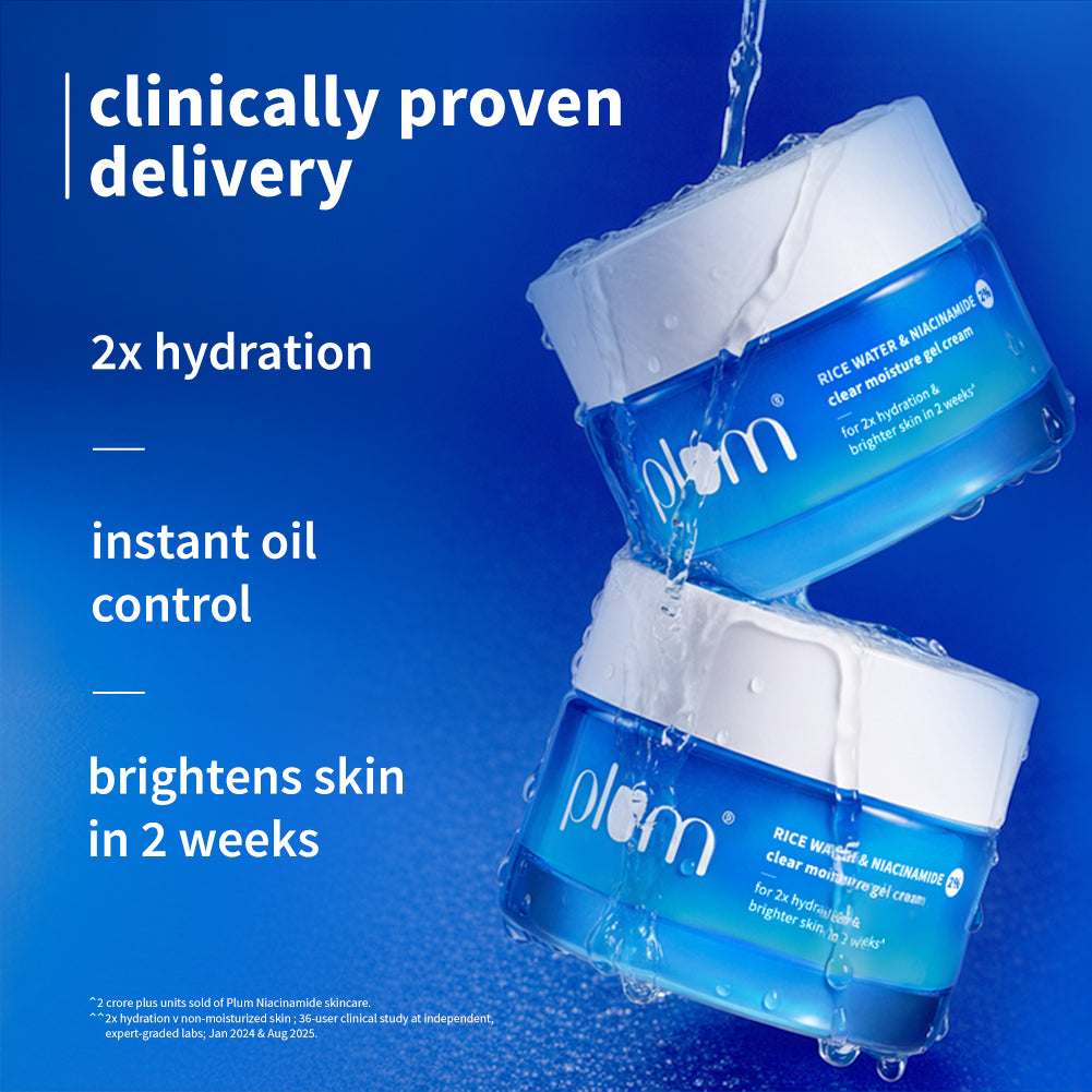 2% Niacinamide & Rice Water Brightening Gel Moisturizer For Clear & Bright Skin
