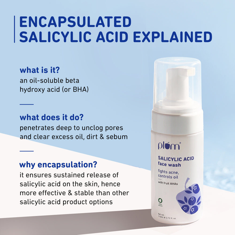 1% Encapsulated Salicylic Acid Foaming Face Wash For Acne-Prone Skin