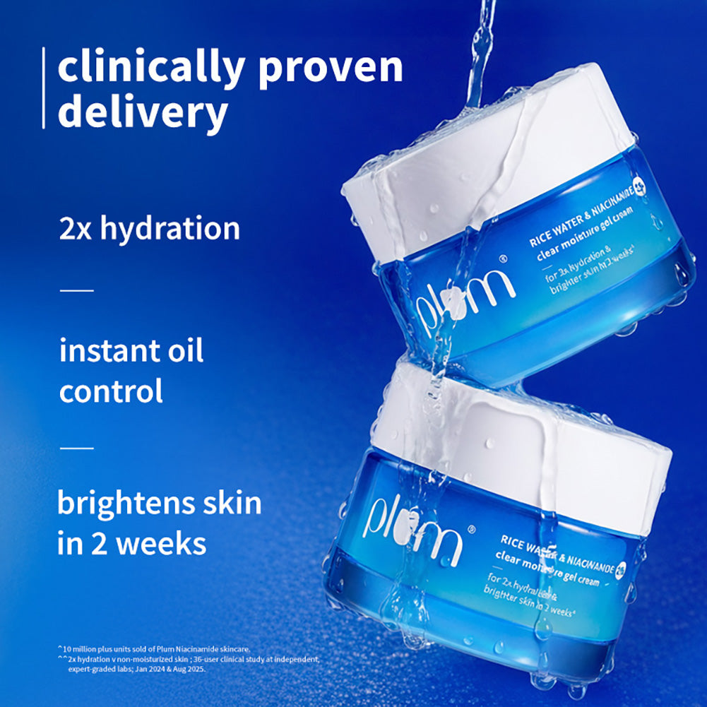 2% Niacinamide & Rice Water Brightening Gel Moisturizer For Clear & Bright Skin