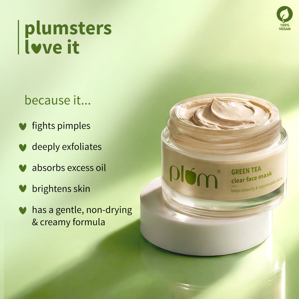 Green Tea Clear Face Mask For Oily & Acne-Prone Skin