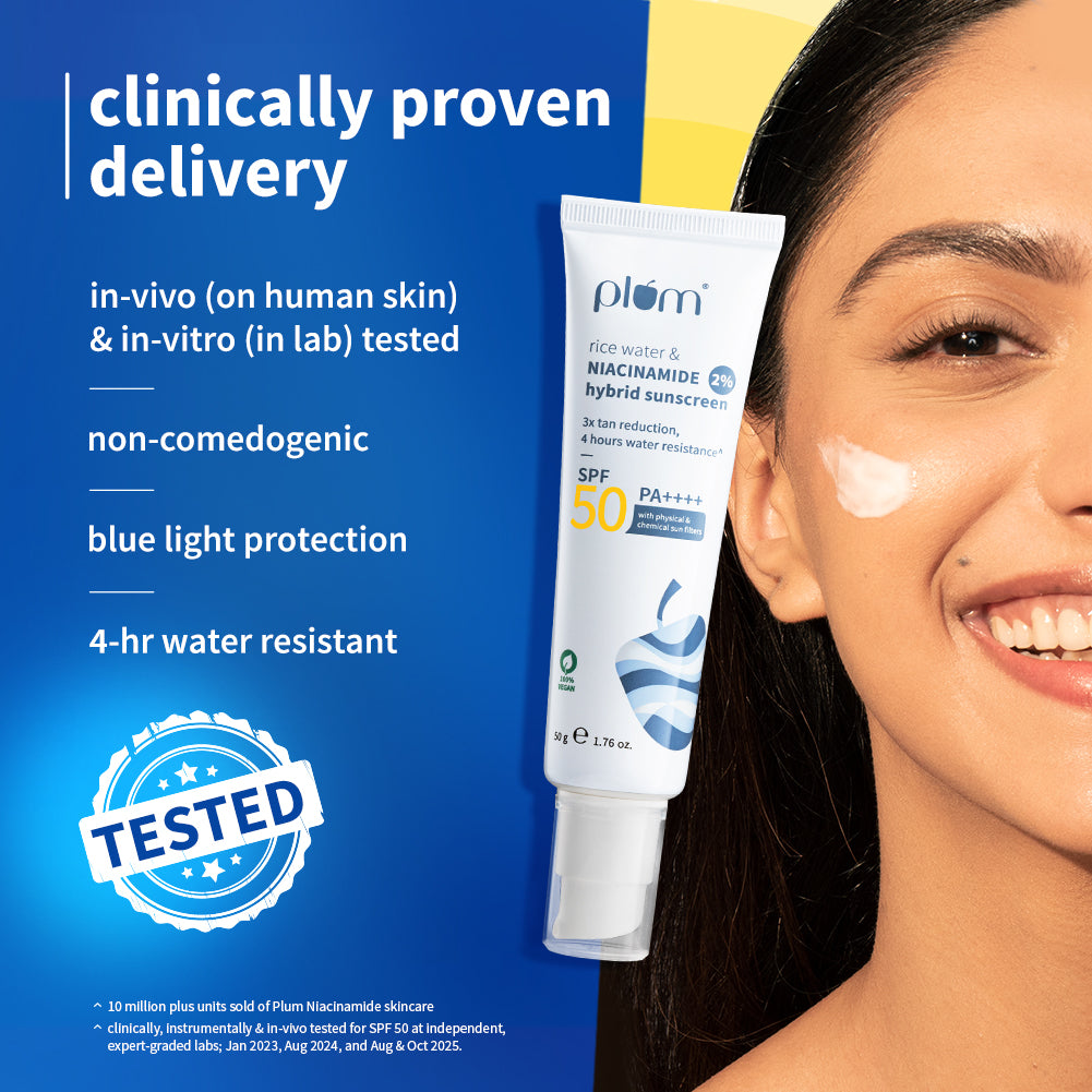 2% Niacinamide & Rice Water SPF 50 PA++++ Hybrid Sunscreen