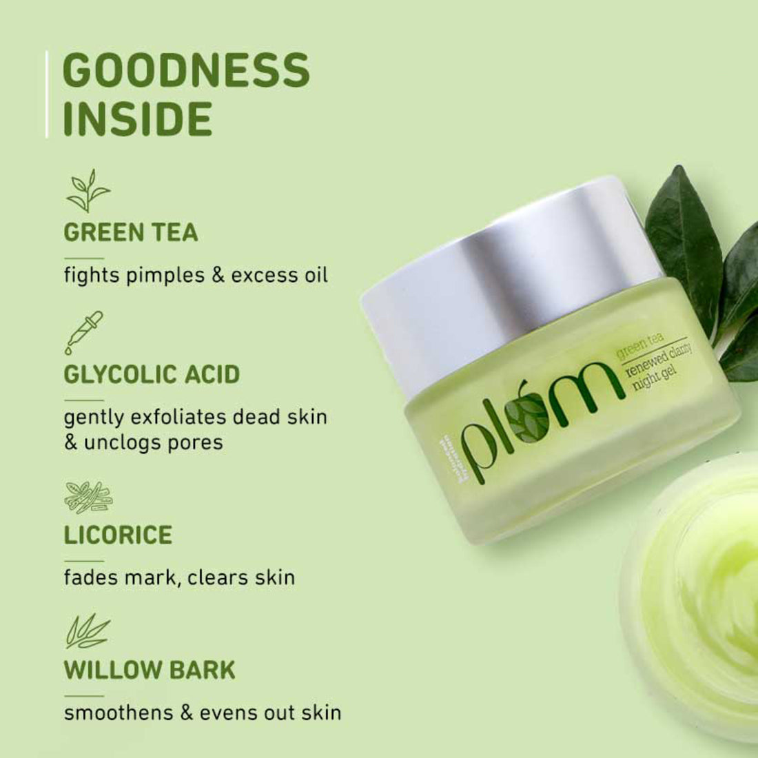 Green Tea Renewed Clarity Night Gel For Oily & Acne-Prone Skin