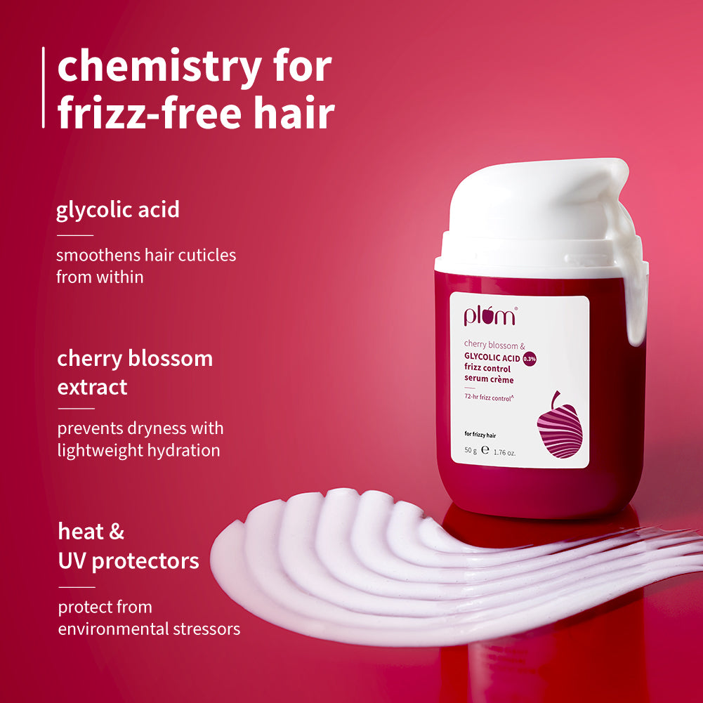 0.3% Glycolic Acid & Cherry Blossom Frizz Control Serum Creme