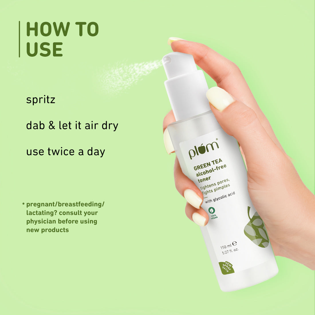 Green Tea Alcohol-Free Pore Tightening Face Toner For Oily & Acne-Prone Skin