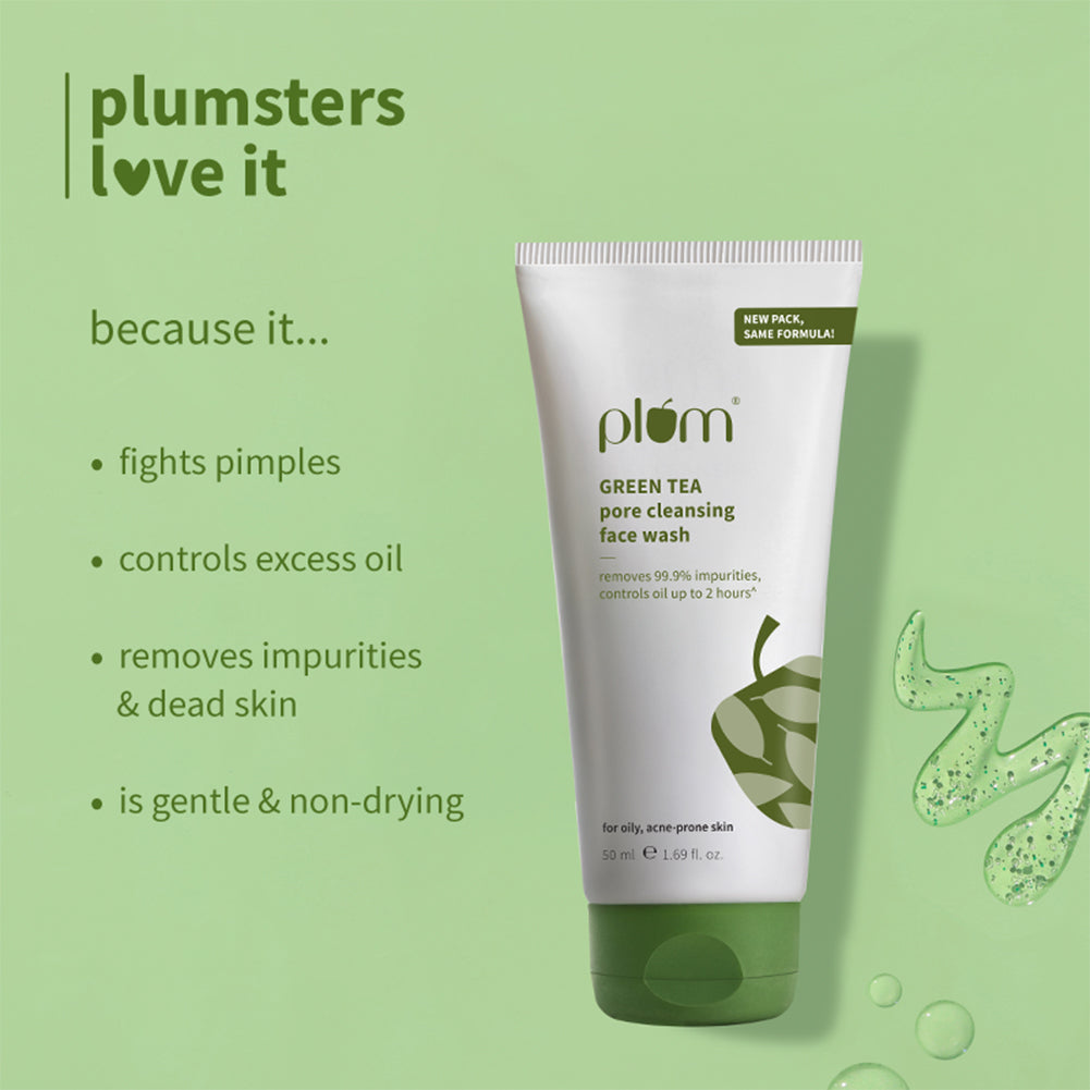 Green Tea Pore Cleansing Face Wash For Oily & Acne-Prone Skin