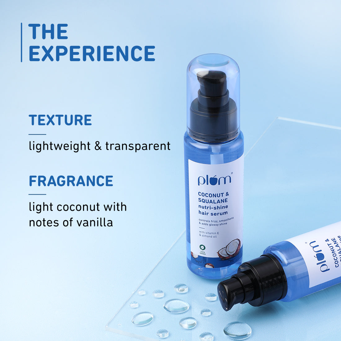 Coconut & Squalane Hair Serum for Soft, Shiny Hair