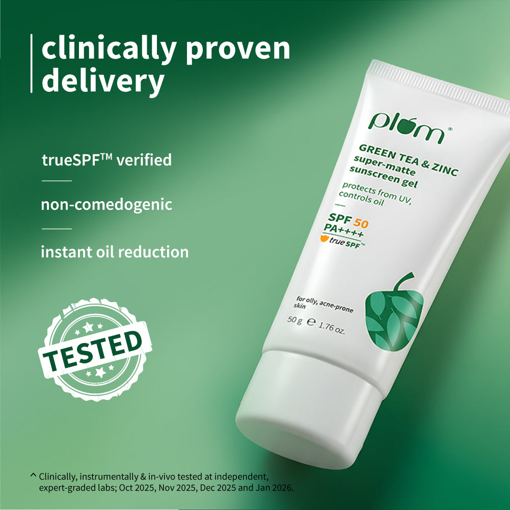 Green Tea & Zinc Super-Matte SPF 50 Sunscreen Gel For Oily & Acne-Prone Skin