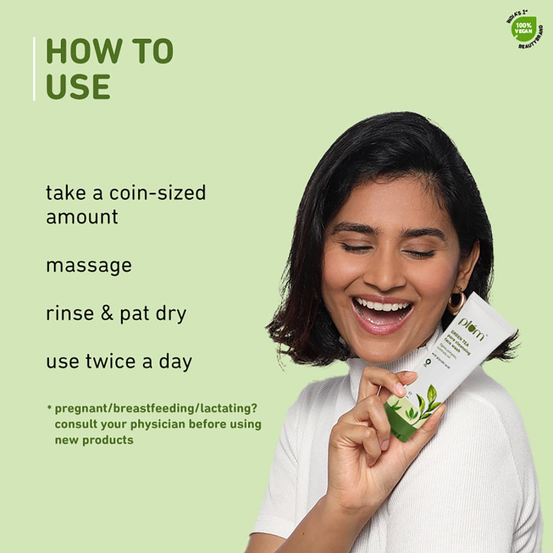 Green Tea Pore Cleansing Face Wash - Pack of 2 | Acne Face Wash | Bright, Clear Skin | Soap-Free | 100% Vegan