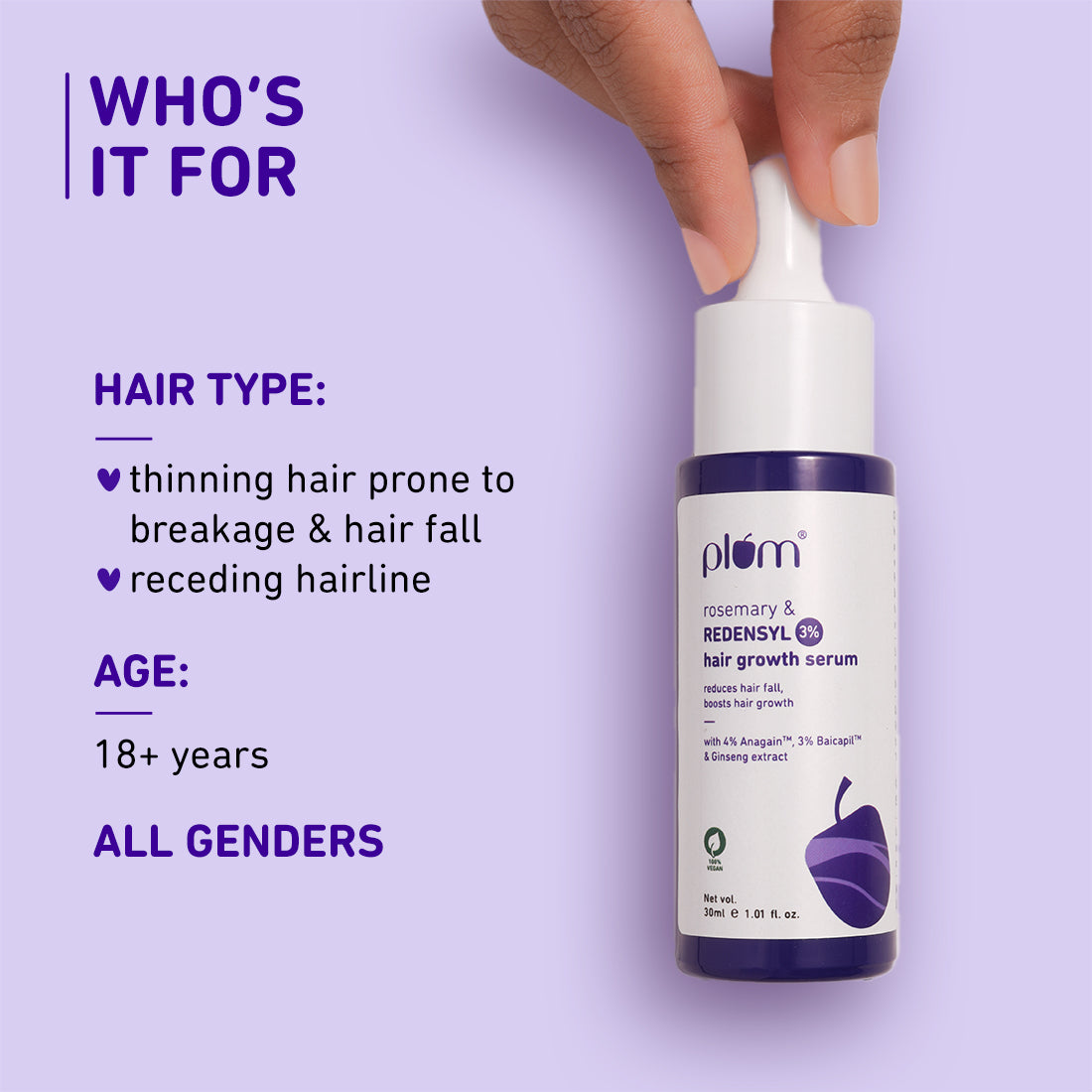 Rosemary & 3% Redensyl Hair Growth serum