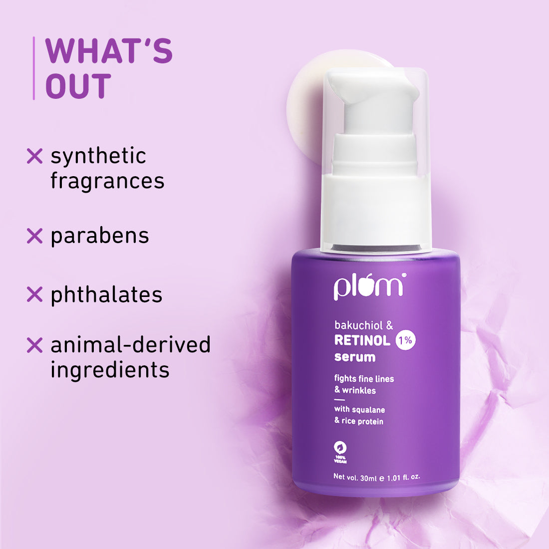 1% Retinol Serum for Face with Bakuchiol