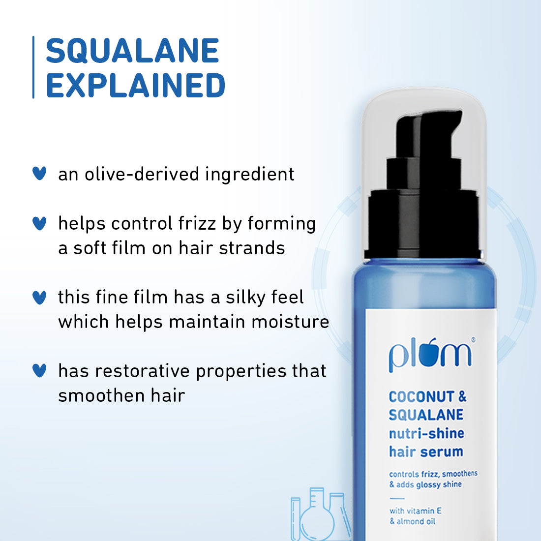 Coconut & Squalane Hair Serum for Soft, Shiny Hair