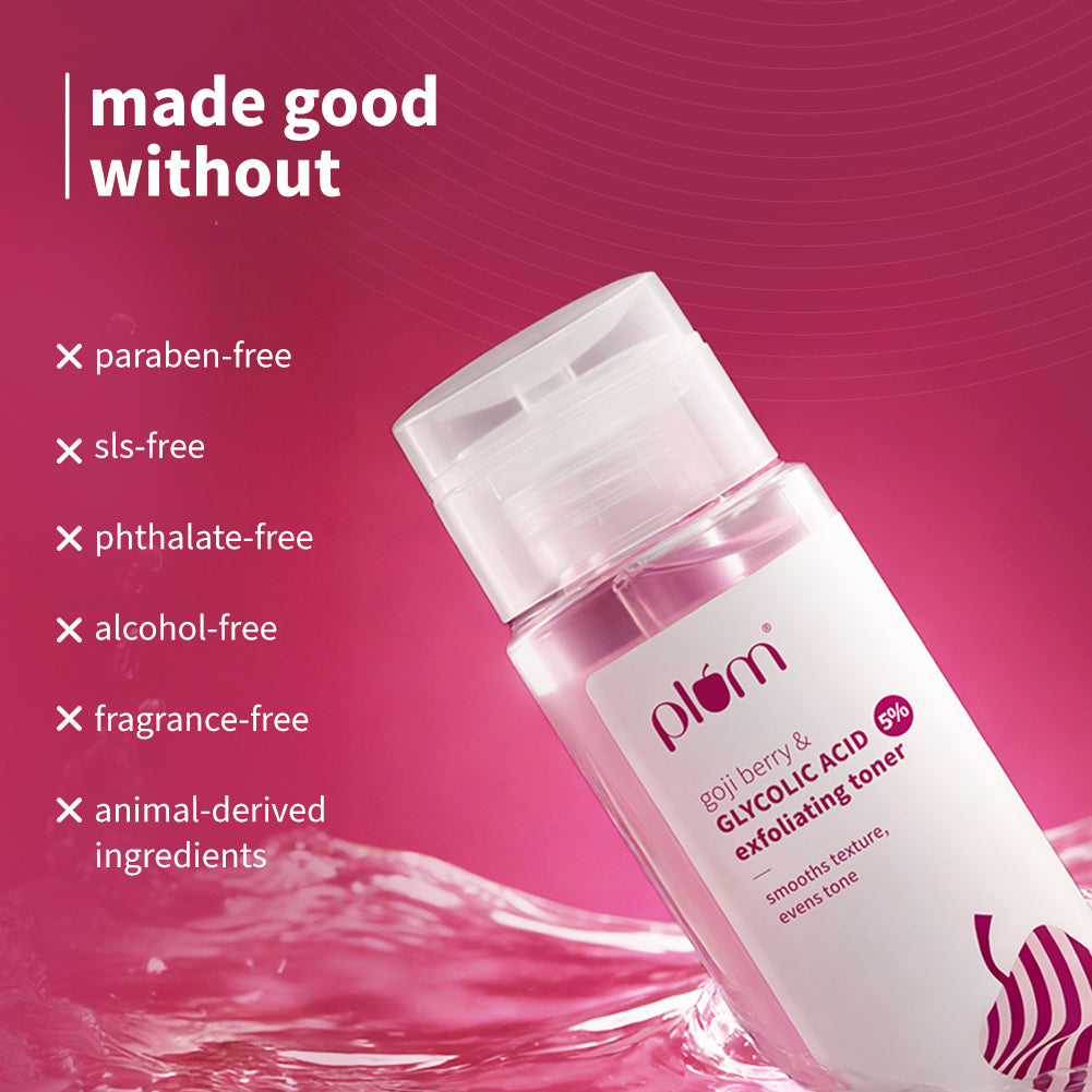 Goji Berry & 5% Glycolic Acid Exfoliating Toner for textured skin