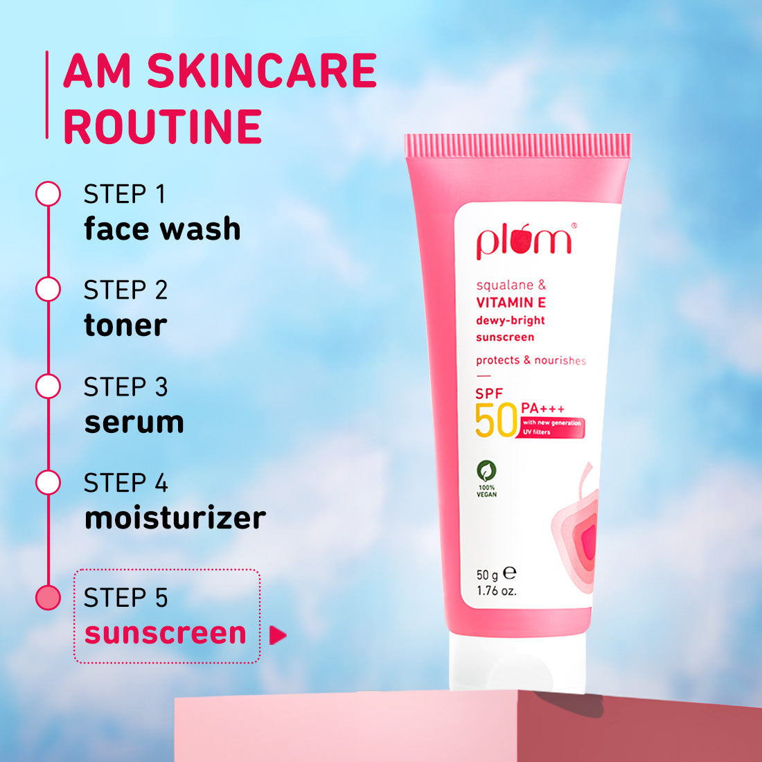 Squalane & Vitamin E SPF 50 PA+++ Dewy-Bright Sunscreen