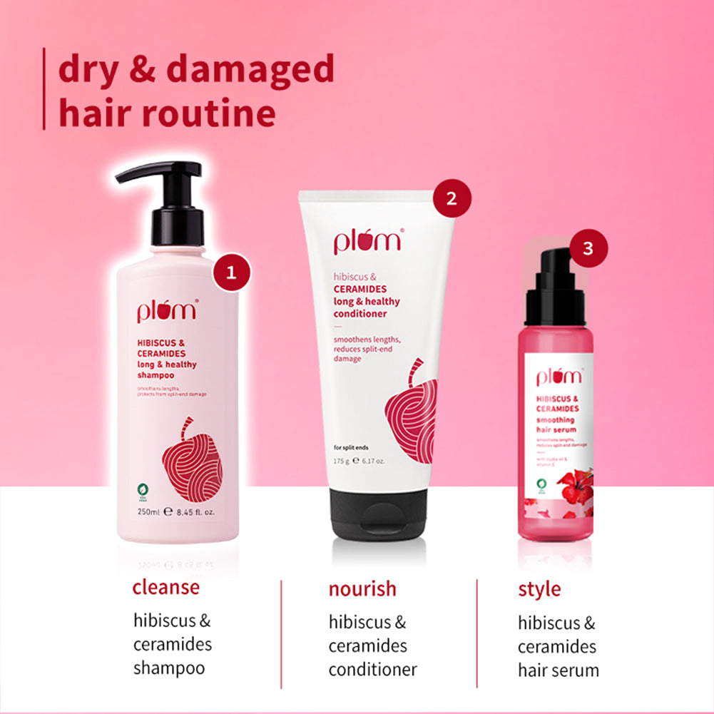 Hibiscus & Ceramides Shampoo for Dry & Damaged Hair | Pack of 2