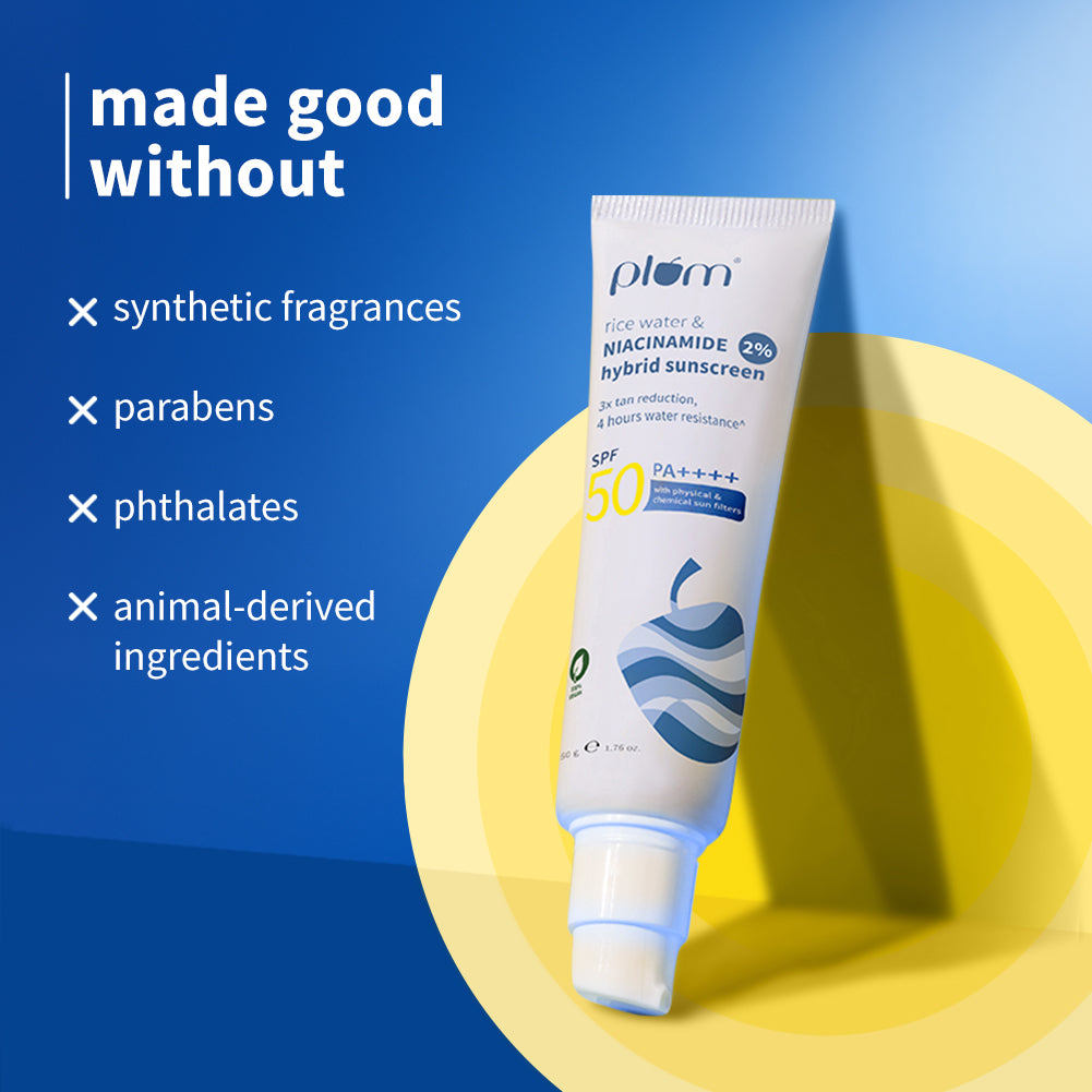 2% Niacinamide & Rice Water SPF 50 PA++++ Hybrid Sunscreen