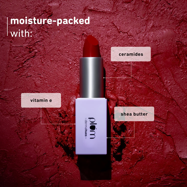 Plum Velvet Haze Matte Lipstick with SPF 30