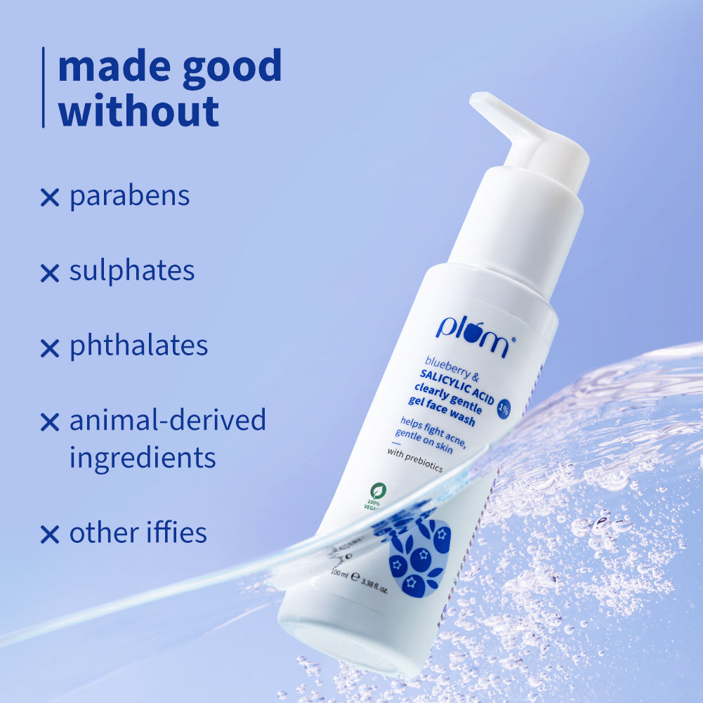 Plum 1% Salicylic Acid Clearly Gentle Gel Face Wash with Blueberry