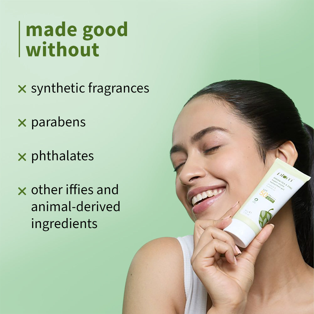 Green Tea & Zinc Super-Matte SPF 50 Sunscreen Gel for Oily Skin