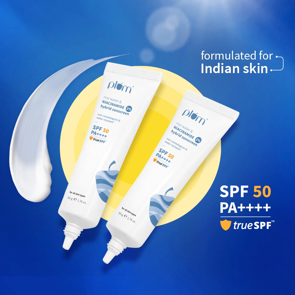 2% Niacinamide & Rice Water SPF 50 PA++++ Hybrid Sunscreen