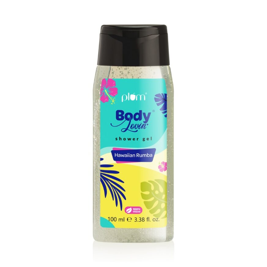 Plum BodyLovin' Hawaiian Rumba Shower Gel (100ml) | Body Wash | Travel-Friendly | Beachy Fragrance | Super-Lathering