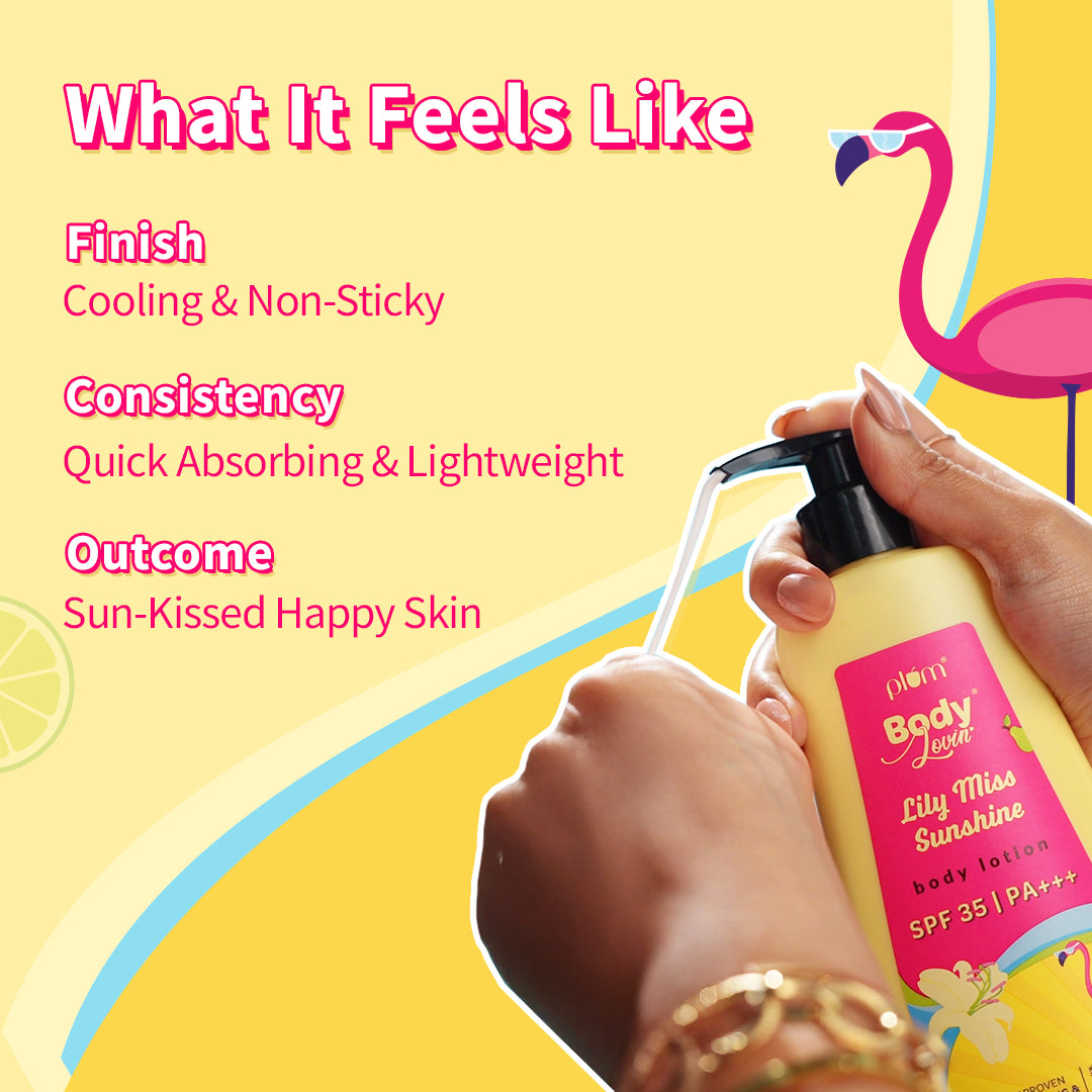 Lily Miss Sunshine Sunscreen Body Lotion SPF 35 PA+++ by Plum BodyLovin'