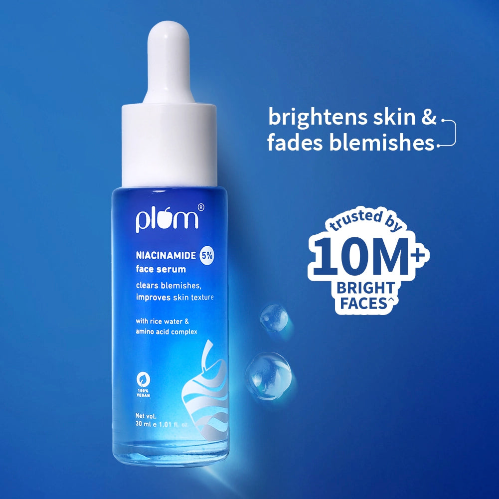 5% Niacinamide & Rice Water Brightening Face Serum For Clear & Bright Skin