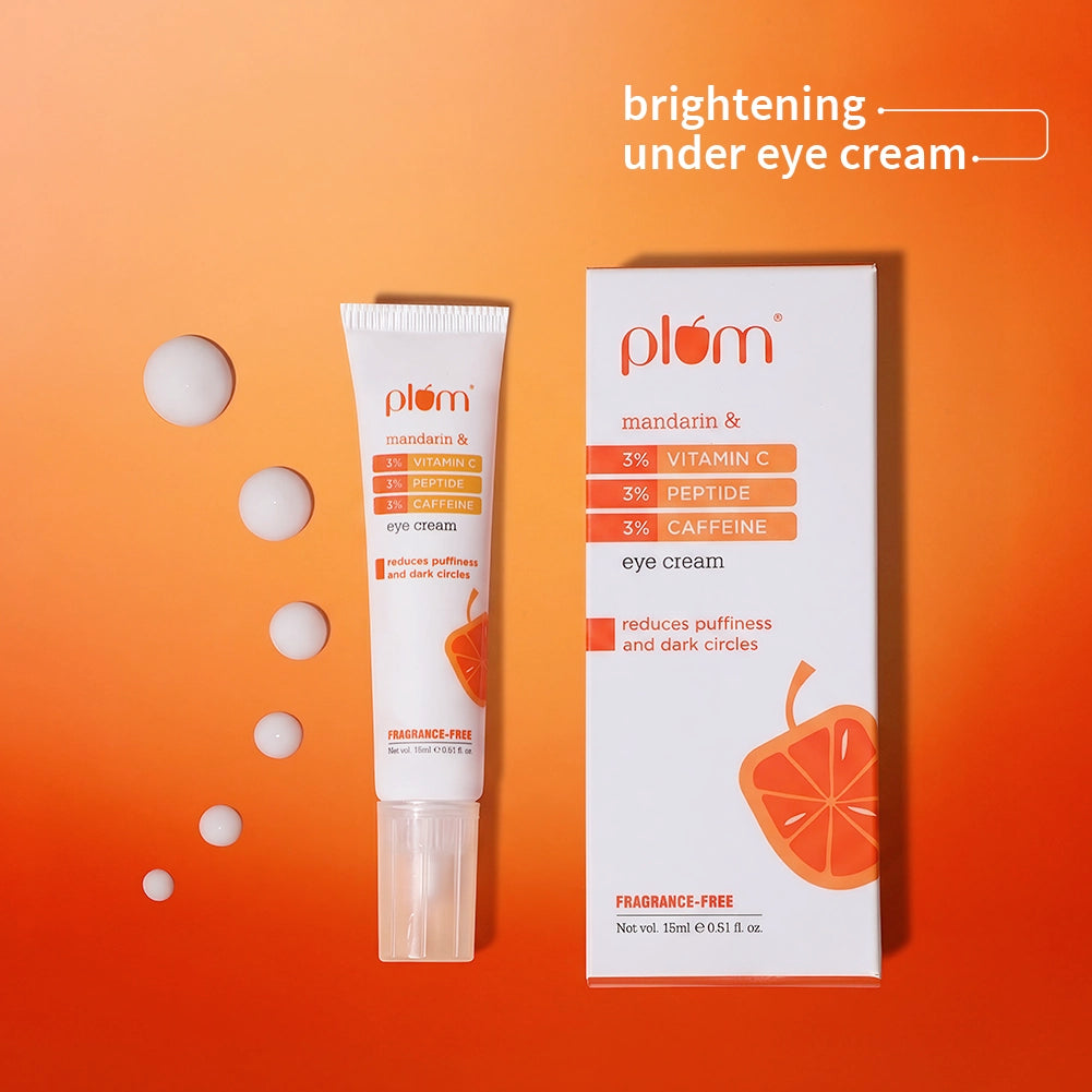 3% Vitamin C, 3% Peptide & 3% Caffeine Under Eye Cream with Mandarin