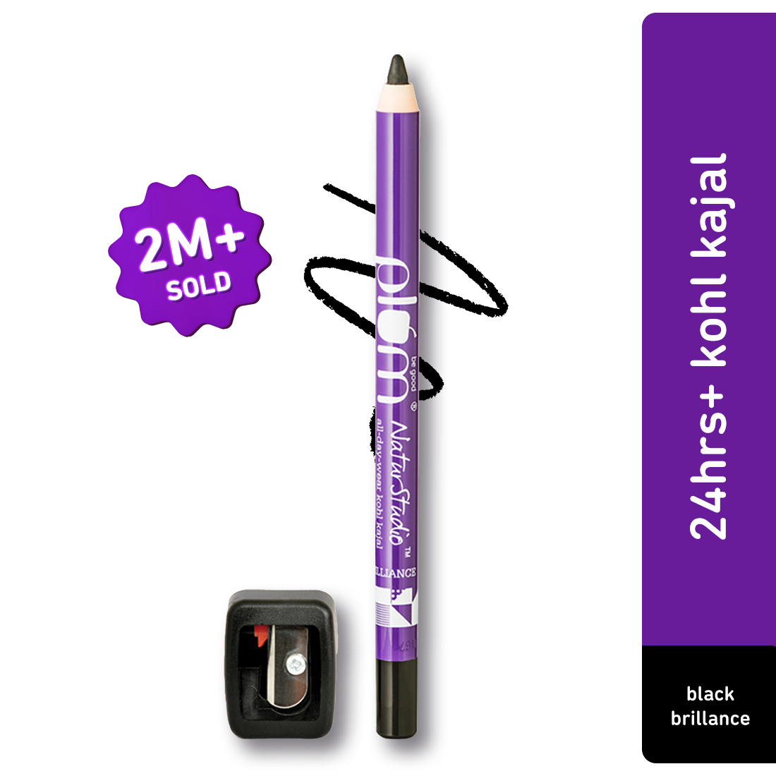 NaturStudio All-Day-Wear Kohl Kajal with FREE SHARPENER