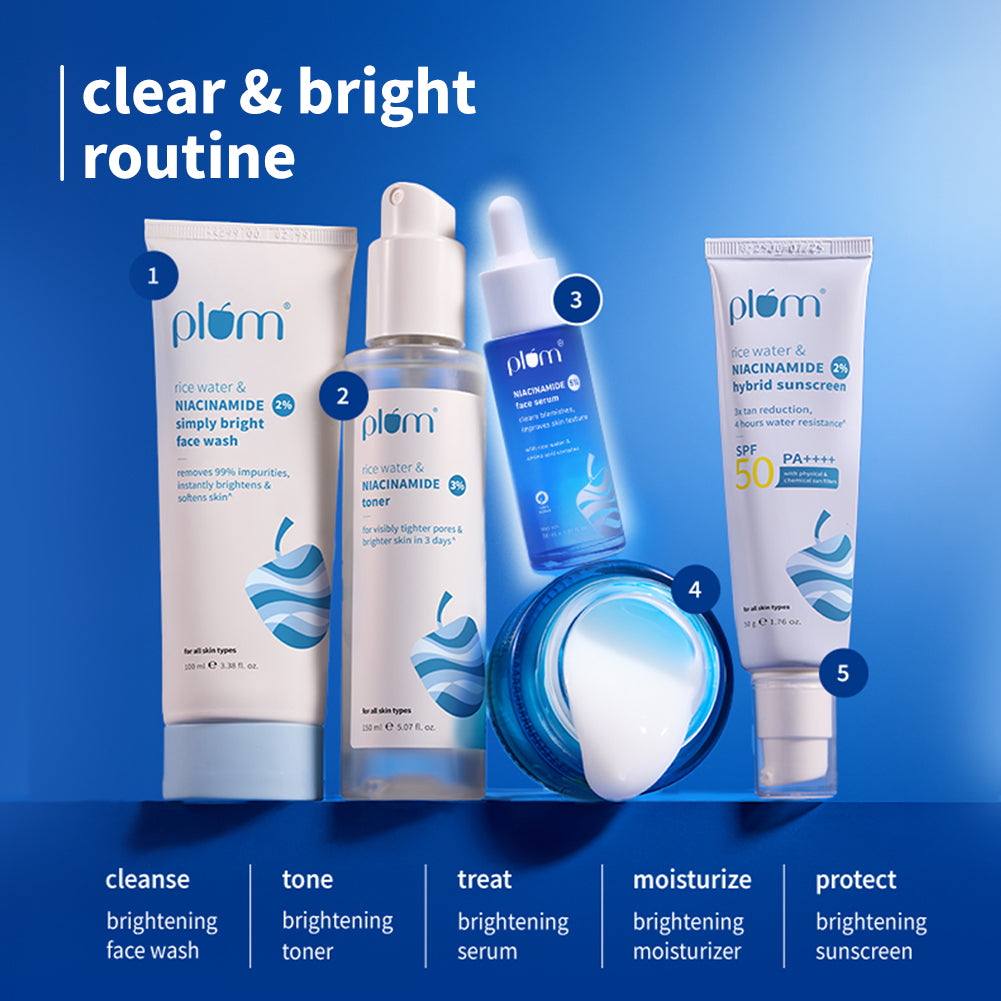 5% Niacinamide & Rice Water Brightening Face Serum For Clear & Bright Skin