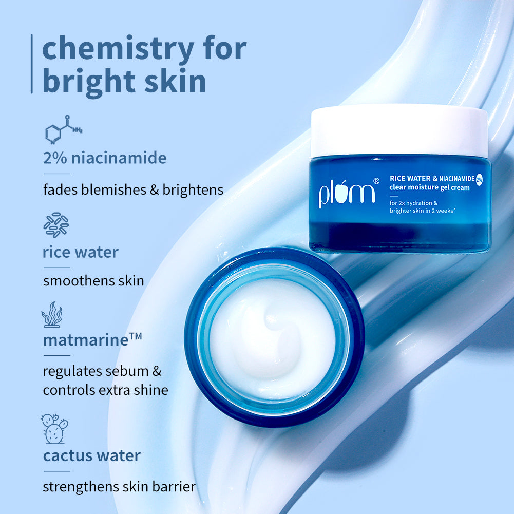 2% Niacinamide & Rice Water Brightening Gel Moisturizer