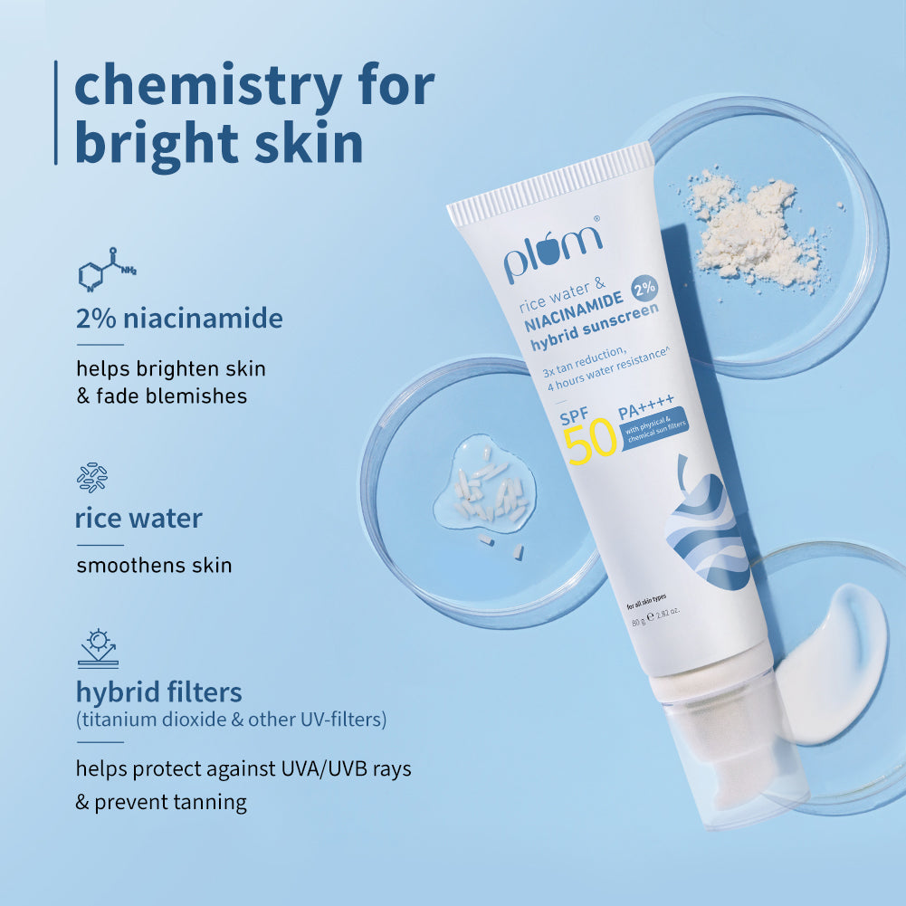 2% Niacinamide & Rice Water SPF 50 PA+++ Brightening Sunscreen