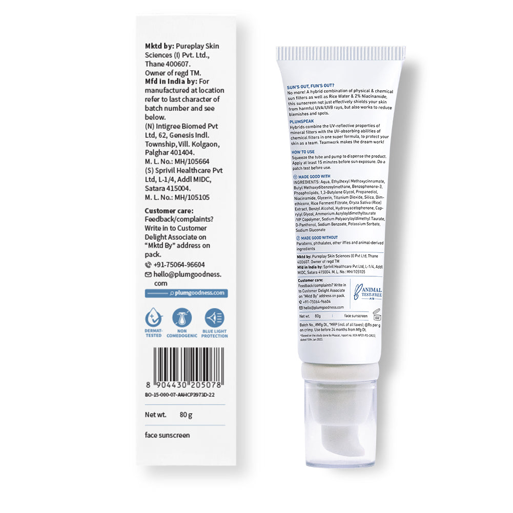 2% Niacinamide Sunscreen & Rice Water SPF 50 PA++++ Sunscreen