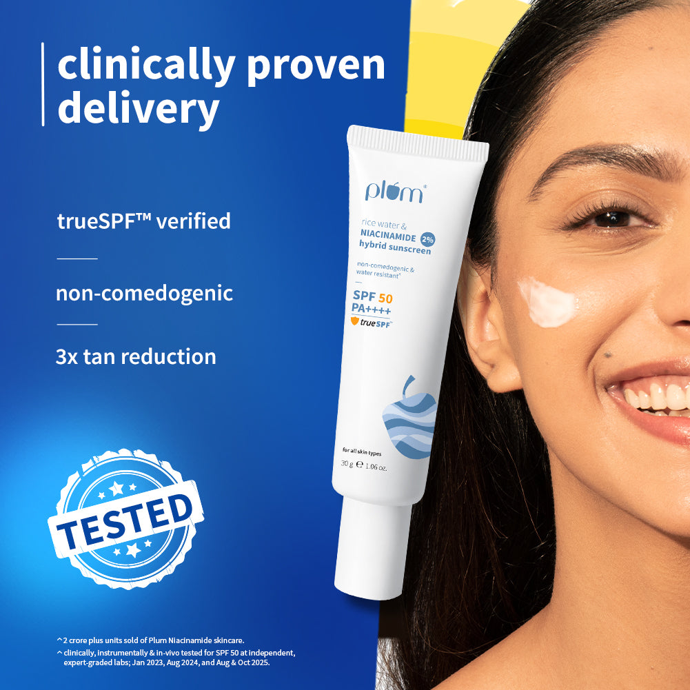 2% Niacinamide & Rice Water SPF 50 PA++++ Hybrid Sunscreen