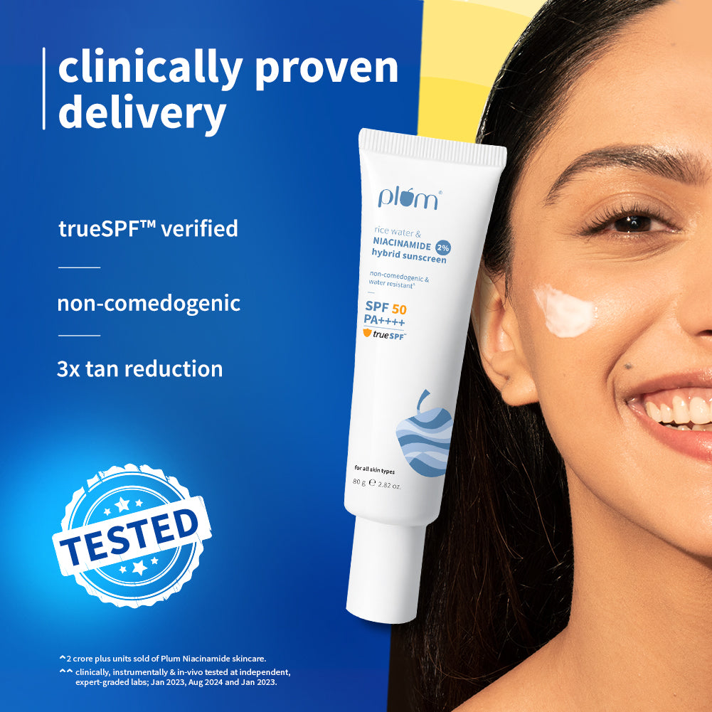 2% Niacinamide & Rice Water SPF 50 PA++++ Hybrid Sunscreen